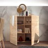 Hoge dressoir eikenhout 2 spiegeldeuren 121cm Vittoria Glam RS Keuze