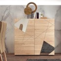 Hoge dressoir eikenhout 2 spiegeldeuren 121cm Vittoria Glam RS Voorraad