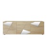 TV-meubel met 3 deuren in geometrisch design eikenhout Brema RS Vittoria Aanbod
