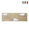 TV-meubel met 3 deuren in geometrisch design eikenhout Brema RS Vittoria Verkoop