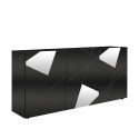 Dressoir woonkamer kast 3 deuren hoogglans grijs 181cm Vittoria GR S Aanbod