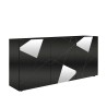 Dressoir woonkamer kast 3 deuren hoogglans grijs 181cm Vittoria GR S Aanbod