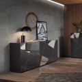 Dressoir woonkamer kast 3 deuren hoogglans grijs 181cm Vittoria GR S Aanbieding