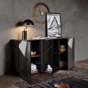 Dressoir woonkamer kast 3 deuren hoogglans grijs 181cm Vittoria GR S Keuze