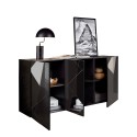 Dressoir woonkamer kast 3 deuren hoogglans grijs 181cm Vittoria GR S Korting