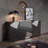 Dressoir woonkamer kast 3 deuren hoogglans grijs 181cm Vittoria GR S Catalogus