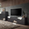 Moderne grijze glanzende TV-meubel met 3 deuren Brema GR Vittoria Catalogus