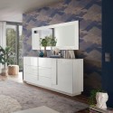 Witte glanzende woonkamer dressoir met 3 lades Jupiter WH M1 Aanbieding
