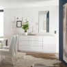 Witte glanzende woonkamer dressoir met 3 lades Jupiter WH M1 Voorraad