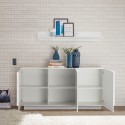 Moderne dressoir 3 deuren hoogglans wit 182cm WH M2 Voorraad