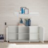 Moderne dressoir 3 deuren hoogglans wit 182cm WH M2 Voorraad