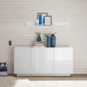Moderne dressoir 3 deuren hoogglans wit 182cm WH M2 Aanbieding