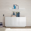 Moderne dressoir 3 deuren hoogglans wit 182cm WH M2 Aanbieding