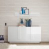 Moderne dressoir 3 deuren hoogglans wit 182cm WH M2 Aanbieding