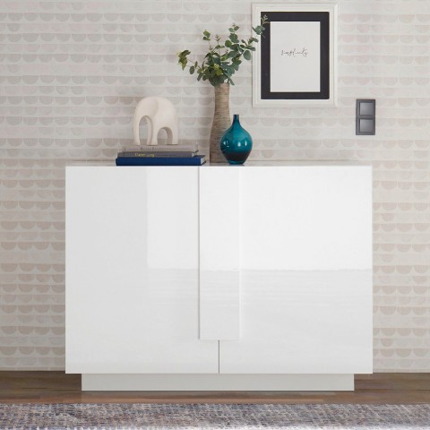 Buffetkast keuken woonkamer wit glanzend 2 deuren 120cm Jupiter WH S Aanbieding