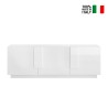 Moderne TV-meubel met 3 deuren, hoogglans wit - Jupiter WH T2 Verkoop