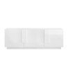 Moderne TV-meubel met 3 deuren, hoogglans wit - Jupiter WH T2 Aanbod