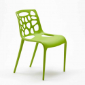 Ronde salontafel wit 70x70 cm en 2 gekleurde stoelen Gelateria Long Island 