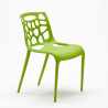 Ronde salontafel wit 70x70 cm en 2 gekleurde stoelen Gelateria Long Island 