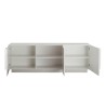 Moderne TV-meubel met 3 deuren, hoogglans wit - Jupiter WH T2 Korting
