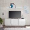 Moderne TV-meubel met 3 deuren, hoogglans wit - Jupiter WH T2 Kortingen