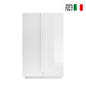 Witte glanzende kast met 2 deuren voor woonkamer of keuken Jupiter WH High Verkoop