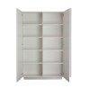 Witte glanzende kast met 2 deuren voor woonkamer of keuken Jupiter WH High Korting