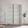 Witte glanzende kast met 2 deuren voor woonkamer of keuken Jupiter WH High Keuze