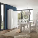 Witte glanzende kast met 2 deuren voor woonkamer of keuken Jupiter WH High Kortingen