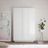 Witte glanzende kast met 2 deuren voor woonkamer of keuken Jupiter WH High Voorraad