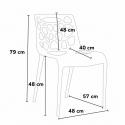 Ronde salontafel wit 70x70 cm en 2 gekleurde stoelen Gelateria Long Island 