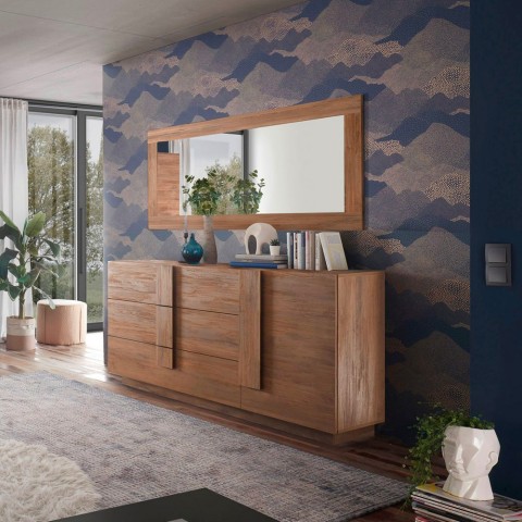 Moderne houten dressoir met deur, 3 laden, 182cm Jupiter MR M1 Aanbieding
