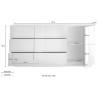 Moderne houten dressoir met deur, 3 laden, 182cm Jupiter MR M1 Keuze