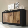 Industriële keukenkast woonkamer 3 deuren hout 160cm Modis NP Basic Kortingen