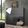 Moderne grijs hoogglans dressoir 2 deuren met spiegels Vittoria Glam GR Catalogus
