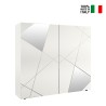 Witte woonkamer dressoir 2 deuren geometrisch ontwerp Vittoria Glam WH Aanbod