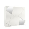 Witte woonkamer dressoir 2 deuren geometrisch ontwerp Vittoria Glam WH Verkoop