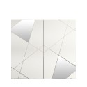 Witte woonkamer dressoir 2 deuren geometrisch ontwerp Vittoria Glam WH Korting
