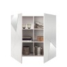 Witte woonkamer dressoir 2 deuren geometrisch ontwerp Vittoria Glam WH Kortingen