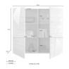 Witte woonkamer dressoir 2 deuren geometrisch ontwerp Vittoria Glam WH Keuze