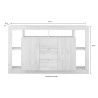 Zwarte houten dressoir met 2 deuren en 3 laden, modern design Astante NR Catalogus