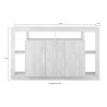 Moderne zwarte houten dressoir buffetkast met 3 deuren 172cm Vivian NR Catalogus