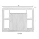 Zwarte houten dressoir 134 cm met modern design, 2 deuren Lema NR Catalogus