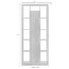 Moderne zwarte houten kolomboekenkast h217cm met centrale deur Jote NR Catalogus