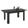 Uitschuifbare eettafel zwart 90x137-185cm hout Avant Rimini Aanbod
