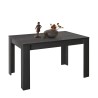 Uitschuifbare eettafel zwart 90x137-185cm hout Avant Rimini Korting
