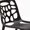 Ronde salontafel zwart 70x70 cm en 2 gekleurde stoelen Gelateria Cosmopolitan 