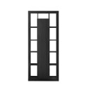 Moderne zwarte houten boekenkast van 217cm hoog met centrale deur Jote NR. Aanbod
