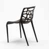 Ronde salontafel zwart 70x70 cm en 2 gekleurde stoelen Gelateria Cosmopolitan 