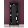 Moderne zwarte houten boekenkast van 217cm hoog met centrale deur Jote NR. Kortingen
